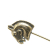 Hermès B Hermès Gold Gold Plated Metal Large Cheval Pin Brooch France