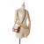 Celine B Celine Brown Light Beige Canvas Fabric Teen Triomphe Crossbody Italy