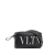 Valentino AB Valentino Black Calf Leather VLTN Crossbody Bag Italy