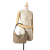 Gucci AB Gucci Brown Beige Canvas Fabric GG Bamboo Shoulder Bag Italy