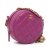 Chanel Pink Lambskin Leather Leather CC Quilted Lambskin Pearl Crush Round Clutch with Chain Italy