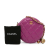 Chanel Pink Lambskin Leather Leather CC Quilted Lambskin Pearl Crush Round Clutch with Chain Italy