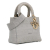 Christian Dior B Dior Gray Light Gray Canvas Fabric Medium Cannage Lady D-Lite Italy