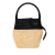 Celine AB Celine Brown Beige with Black Raffia Natural Material Woven Nano Bucket Bag Madagascar