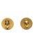 Chanel B Chanel Gold Gold Plated Metal CC Button Earrings France