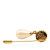 Chanel B Chanel Gold Gold Plated Metal Clover Faux Pearl Swing Brooch Pin France