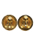 Chanel B Chanel Gold Gold Plated Metal CC Clip On Earrings France