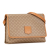 Celine B Celine Brown Beige Coated Canvas Fabric Macadam Crossbody Italy