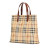 Burberry AB Burberry Brown Coated Canvas Fabric Haymarket Check Tote Italy