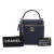 Chanel AB Chanel Blue Navy Caviar Leather Leather CC Quilted Caviar Top Handle Vanity Case with Chain Italy