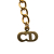 Christian Dior B Dior Gold Gold Plated Metal Key Pendant Necklace France