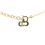 Christian Dior B Dior Gold Gold Plated Metal Logo Pendant Necklace Italy