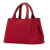 Prada B Prada Red Canvas Fabric Canapa Logo Satchel Romania