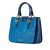 Miu Miu B Miu Miu Blue Calf Leather Madras Satchel Italy