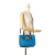 Miu Miu B Miu Miu Blue Calf Leather Madras Satchel Italy