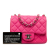 Chanel AB Chanel Pink Caviar Leather Leather Mini Square Classic Caviar Single Flap France