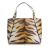 Stella McCartney AB Stella McCartney Brown with Multi Chemical Fiber Fabric Stella Logo Tiger Print Tote Italy