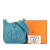 Hermès AB Hermès Blue Turquoise Calf Leather Clemence Evelyne III TPM France