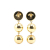 Louis Vuitton AB Louis Vuitton Gold Gold Plated Metal Crystal Over the Rainbow Drop Push Back Earrings France