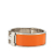 Hermès B Hermès Orange with Silver Enamel Other Wide Clic Clac H Bracelet France