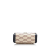 Louis Vuitton B Louis Vuitton Brown Beige with Black Lambskin Leather Leather Malletage Pochette Flap Bag Italy