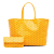 Goyard B Goyard Yellow Coated Canvas Fabric Goyardine Saint Louis PM France