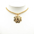 Chanel B Chanel Gold Gold Plated Metal CC Flower Pendant Necklace France