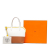 Hermès AB Hermès White with Brown Calf Leather Evercolor and Swift Transat Sailor Bag France