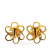 Chanel B Chanel Gold Gold Plated Metal CC Spinner Clip on Earrings France