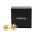 Chanel B Chanel Gold Gold Plated Metal CC Spinner Clip on Earrings France