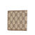 Gucci AB Gucci Brown Beige Coated Canvas Fabric GG Supreme Small Wallet Italy