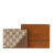 Gucci AB Gucci Brown Beige Coated Canvas Fabric GG Supreme Small Wallet Italy