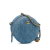 Chanel AB Chanel Blue Denim Denim Fabric Quilted Pearl Crush Round Clutch with Chain Italy