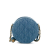 Chanel AB Chanel Blue Denim Denim Fabric Quilted Pearl Crush Round Clutch with Chain Italy