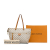 Louis Vuitton B Louis Vuitton White with Brown Damier Canvas Canvas Damier Azur Iena MM France