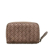 Bottega Veneta B Bottega Veneta Brown Bronze Calf Leather Intrecciato Coin Pouch Italy