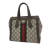 Gucci AB Gucci Brown Beige Coated Canvas Fabric Small GG Supreme Ophidia Satchel Italy