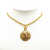 Chanel AB Chanel Gold Gold Plated Metal CC Medallion Clover Necklace France