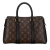 Louis Vuitton B Louis Vuitton Brown with Black Monogram Canvas Canvas Monogram Soufflot BB France