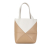 Loewe AB LOEWE Brown Beige with White Calf Leather Mini Bicolor Puzzle Fold Tote Spain