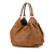 Louis Vuitton AB Louis Vuitton Brown Caramel Calf Leather Monogram Mahina L Hobo France