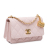 Chanel AB Chanel Pink Light Pink Caviar Leather Leather Caviar Flap Charm Wallet on Chain Italy