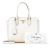 Prada B Prada White Saffiano Leather Soft Calf Zippered Tote Romania