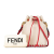 Fendi AB Fendi Brown Light Beige Calf Leather Mini Whipstitch Mon Tresor Bucket Bag Italy