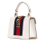 Gucci AB Gucci White Calf Leather Mini Embroidered Sylvie Satchel Italy