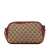 Gucci B Gucci Brown Beige with Red Canvas Fabric Small GG Marmont Crossbody Italy