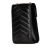 Chanel B Chanel Black Calf Leather skin CC Chevron Medal Envelope Vertical Clutch With Chain Italy