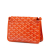 Goyard AB Goyard Orange Coated Canvas Fabric Goyardine Plumet Pocket Wallet France