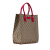 Gucci B Gucci Brown Beige with Pink Coated Canvas Fabric GG Supreme Tote Italy