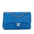 Chanel B Chanel Blue Lambskin Leather Leather Medium Classic Lambskin Double Flap France